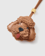 Handmade Leather Poodle Charm (Fluffy Tongue-Out Version) - Image 3