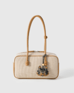 Handmade Leather Tabby Cat Charm (Classic Brown Striped Version) - Image 2