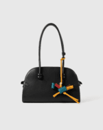 Handmade Leather Knotted Pony Charm (Vibrant Color Block Version) - Image 3