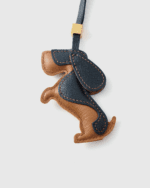 Handmade Leather Dachshund Charm (Classic Two-Tone Jumping Version) - Image 4
