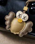 Handmade Leather XX Eyes Owl Charm (Trendy Minimalist Version) - Image 2