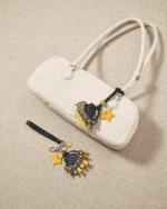 Handmade Leather UFO Flying Saucer Charm (Retro Sci-Fi Starry Version) - Image 3