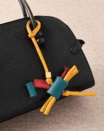 Handmade Leather Knotted Pony Charm (Vibrant Color Block Version) - Image 2