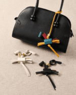 Handmade Leather Knotted Pony Charm (Vibrant Color Block Version) - Image 4