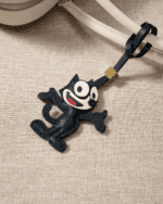 Handmade Leather Felix the Cat Charm (Classic Retro Cartoon Version) - Image 2