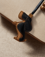 Handmade Leather Dachshund Charm (Classic Two-Tone Jumping Version) - Image 2