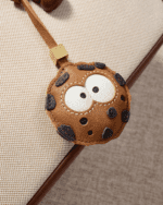 Handmade Leather Chocolate Chip Cookie Charm (Sweet Bite of Joy Version) - Image 2