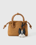 Handmade Leather French Bulldog Charm (Classic Black & White Version) - Image 3