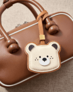 Handmade Leather Adorable Teddy Bear Luggage Charm (Soft Companion Version) - Image 2