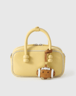 Handmade Leather American Football Charm (Cute Smiley Classic Brown & White Version) - Image 3