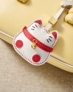 Handmade Leather Lucky Maneki-neko Luggage Charm (Fortune & Joy Companion Version) - Image 2
