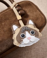 Handmade Leather Ragdoll Cat Luggage Charm (Gentle Fairy Companion Version) - Image 2