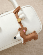 Handmade Leather Corgi Luggage Charm (Auspicious Luck & Cute Guardian Version) - Image 2
