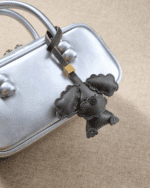 Handmade Leather Grey Poodle Luggage Charm (Lucky Fortune & Elegant Guardian Version) - Image 2