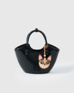 Handmade Leather Brown Chihuahua Luggage Charm (Auspicious Luck & Cute Guardian Version) - Image 3