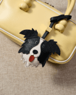 Handmade Leather Border Collie Luggage Charm (Fortune Coming & Playful Tongue-Out Version) - Image 2