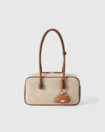 Handmade Leather Bear Croissant Charm (Bear Hug Good Luck Version) - Image 3