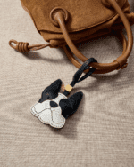 Handmade Leather French Bulldog Charm (Classic Black & White Version) - Image 2