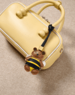 Handmade Leather Adorable Bee Teddy Bear Luggage Charm (Sweet Journey Version) - Image 2