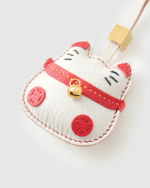 Handmade Leather Lucky Maneki-neko Luggage Charm (Fortune & Joy Companion Version) - Image 4