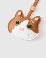 Handmade genuine leather orange white cat luggage ornament (Big Orange Big Profit and Wealth Guardian Edition) - Image 4