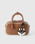 Handmade Leather Black Shiba Inu Luggage Charm (Lucky Shiba Fortune & Loyal Guardian Version) - Image 3