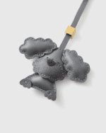 Handmade Leather Grey Poodle Luggage Charm (Lucky Fortune & Elegant Guardian Version) - Image 4