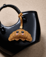 Handmade Leather Croissant Charm (Cute Kawaii Healing Version) - Image 2