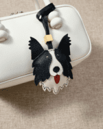 Handmade Leather Border Collie Luggage Charm (Fortune Coming & Wise Guardian Version) - Image 2