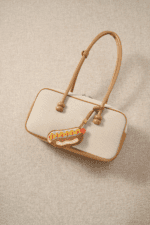 Handmade Leather Hot Dog Charm (Vibrant Good Fortune Version) - Image 3