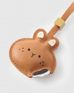 Handmade Leather Cookie Rabbit Charm (Sweet Bite Bunny Version) - Image 4