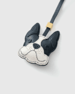 Handmade Leather French Bulldog Charm (Classic Black & White Version) - Image 4