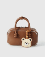 Handmade Leather Adorable Teddy Bear Luggage Charm (Soft Companion Version) - Image 3