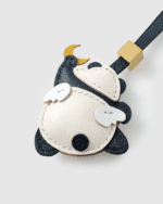 Handmade Leather Moon-Hugging Angel Panda Luggage Charm (Starry Companion Version) - Image 4