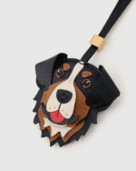Handmade Leather Bernese Mountain Dog Luggage Charm (Loyal Guardian Companion Version) - Image 4