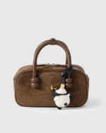 Handmade Leather Moon-Hugging Angel Panda Luggage Charm (Starry Companion Version) - Image 3