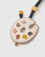 Handmade Leather Artist Palette Luggage Charm (Color Your Journey Version) - Image 4