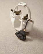 Handmade Leather Grey Poodle Luggage Charm (Lucky Fortune & Elegant Guardian Version) - Image 2