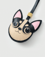 Handmade Leather Chihuahua Luggage Charm (Auspicious Luck & Cute Guardian Version) - Image 4