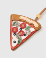 Handmade Leather Pizza Slice Charm (All-Smooth Sailing Version) - Image 2