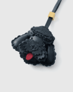 Handmade Leather Black Poodle Head Luggage Charm (Lucky Fortune & Black Shine Guardian Version) - Image 4