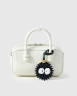 Handmade Leather Susuwatari Luggage Charm (Ghibli Healing Edition) - Image 3