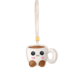 Handmade Leather Coffee Mug Charm (Cup of Good Luck Version)