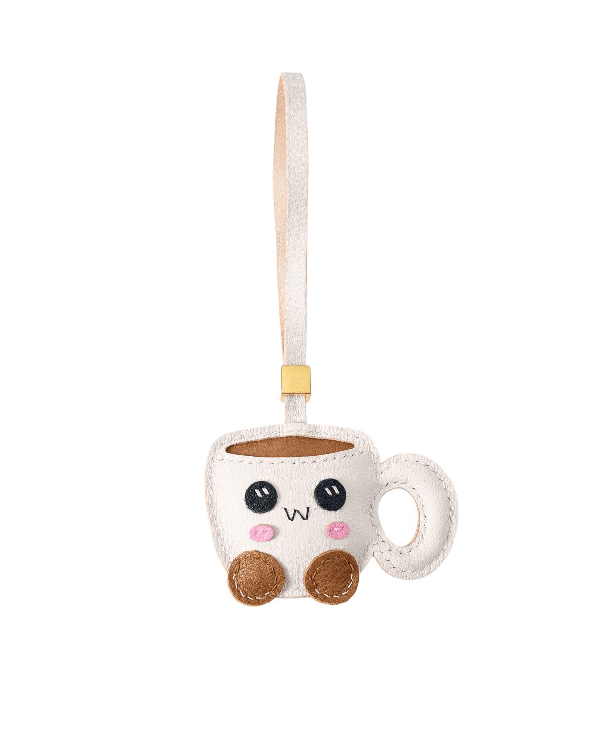 主 Handmade Leather Coffee Mug Charm (Cup of Good Luck Version) - Image 1