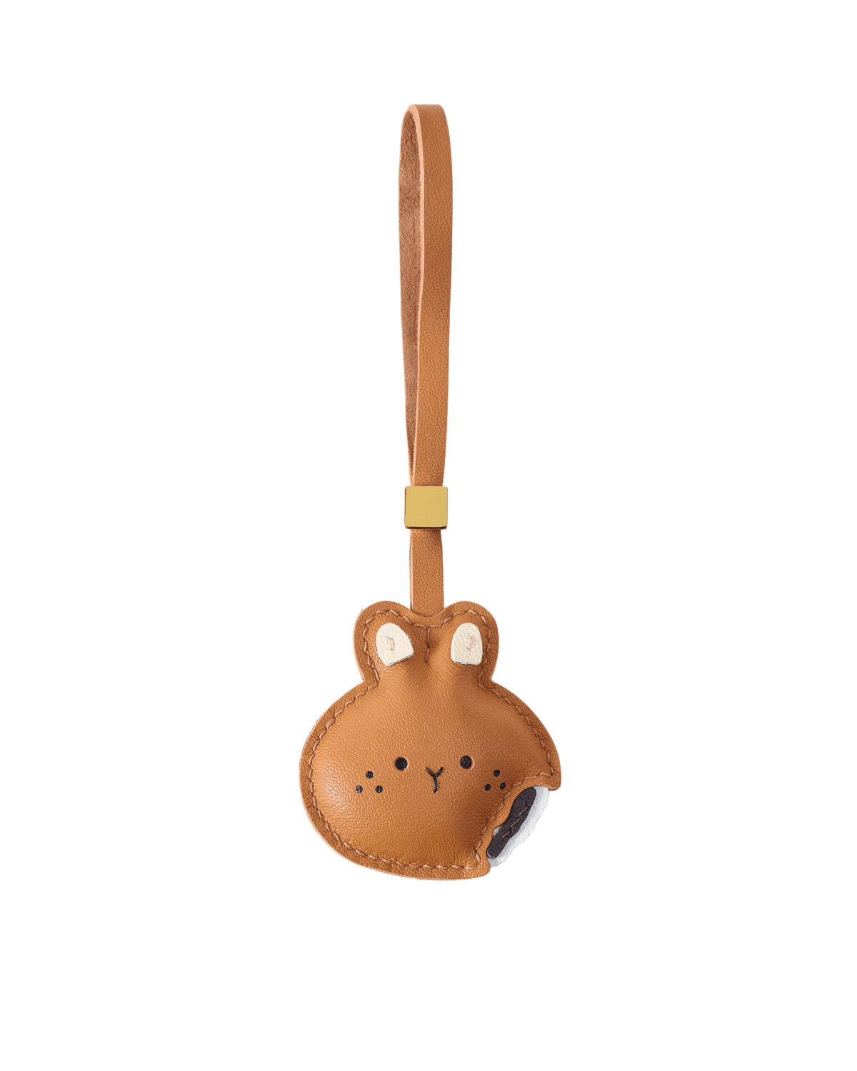 主 Handmade Leather Cookie Rabbit Charm (Sweet Bite Bunny Version) - Image 1