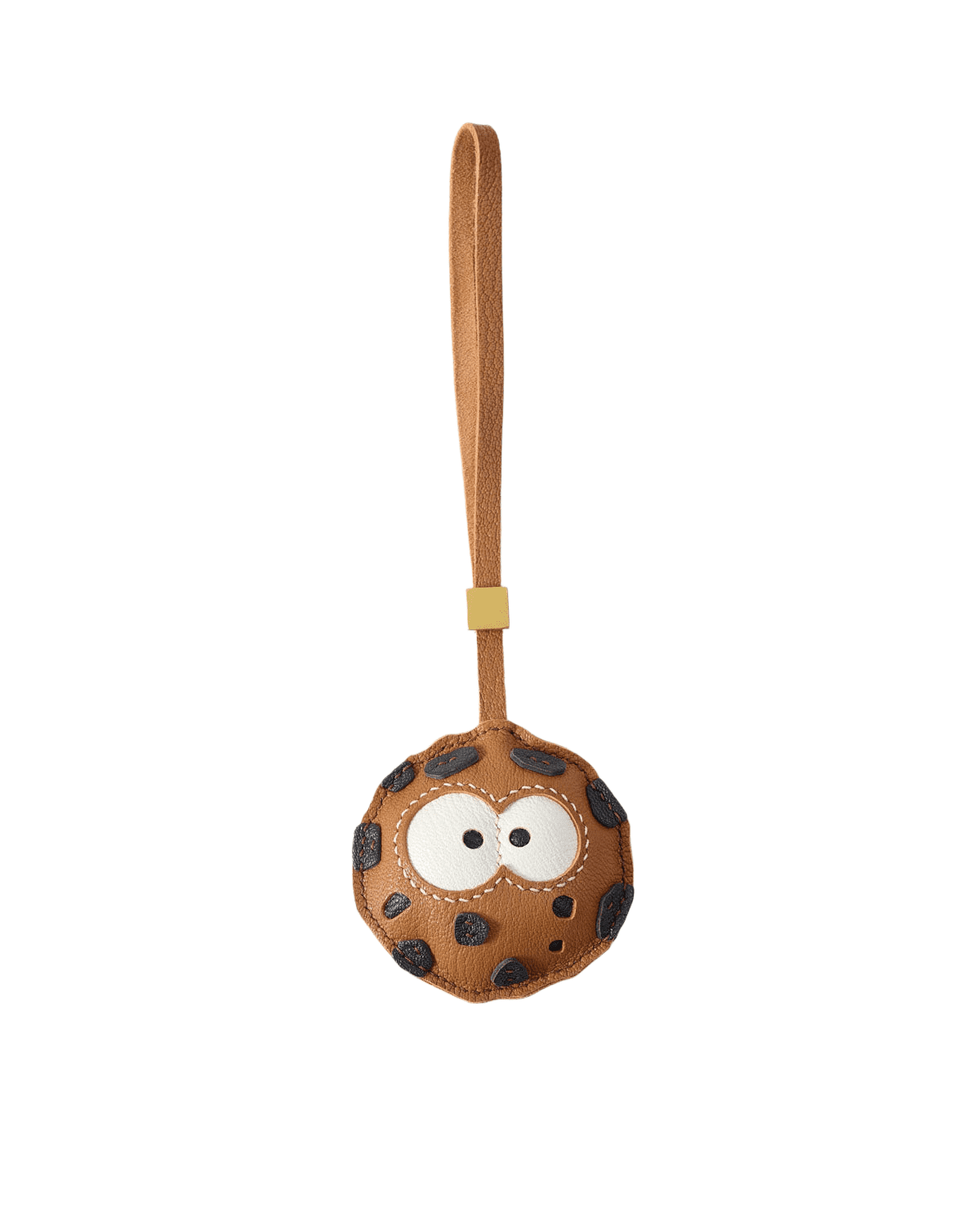 主 Handmade Leather Chocolate Chip Cookie Charm (Sweet Bite of Joy Version) - Image 1