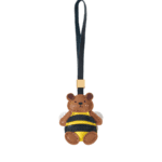 Handmade Leather Adorable Bee Teddy Bear Luggage Charm (Sweet Journey Version)