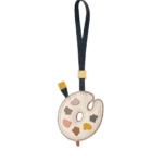 Handmade Leather Artist Palette Luggage Charm (Color Your Journey Version)