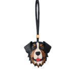 Handmade Leather Bernese Mountain Dog Luggage Charm (Loyal Guardian Companion Version)