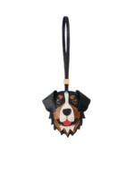 Handmade Leather Bernese Mountain Dog Luggage Charm (Loyal Guardian Companion Version)
